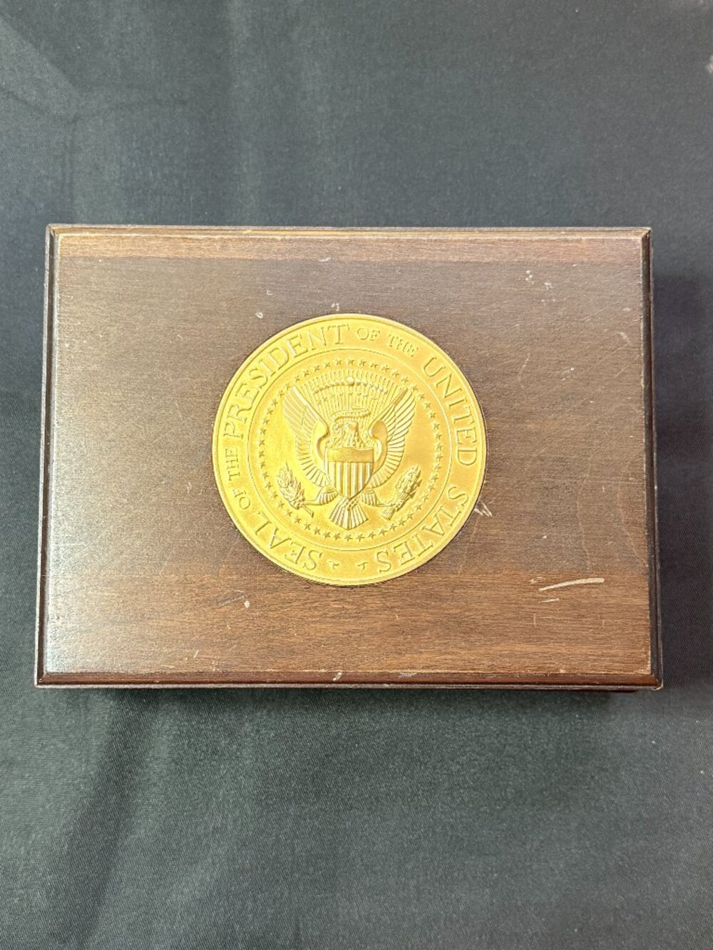 Commemorative collectible jewelry box, Ronald Reagan Presidential Medal
